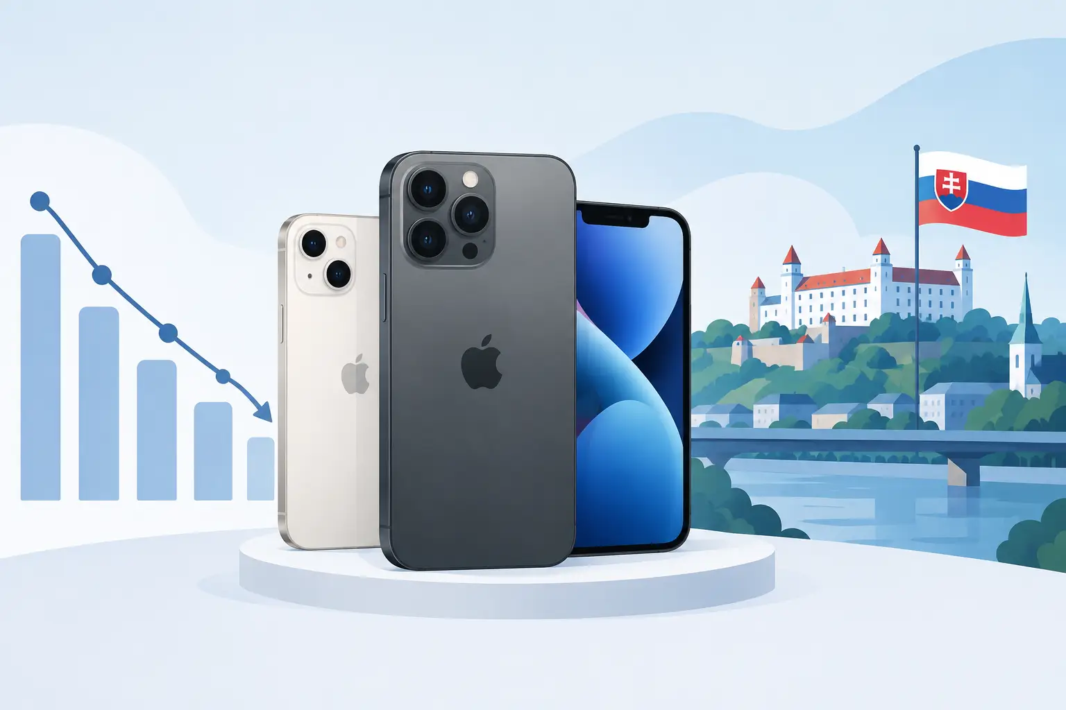 Vývoj cien použitých iPhonov na Slovensku